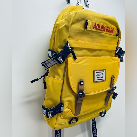 Aolida Bag Women’s Backpack Fashions Waterproof Rucksack School Laptop Usb Yelow - Picture 2 of 14